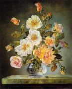 unknow artist Floral, beautiful classical still life of flowers.135 oil painting reproduction